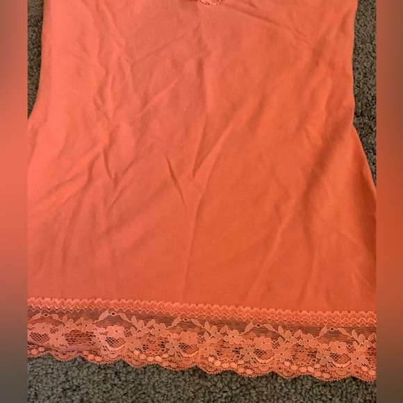Coral adjustable strap lace tank. Size small. - Picture 3 of 8